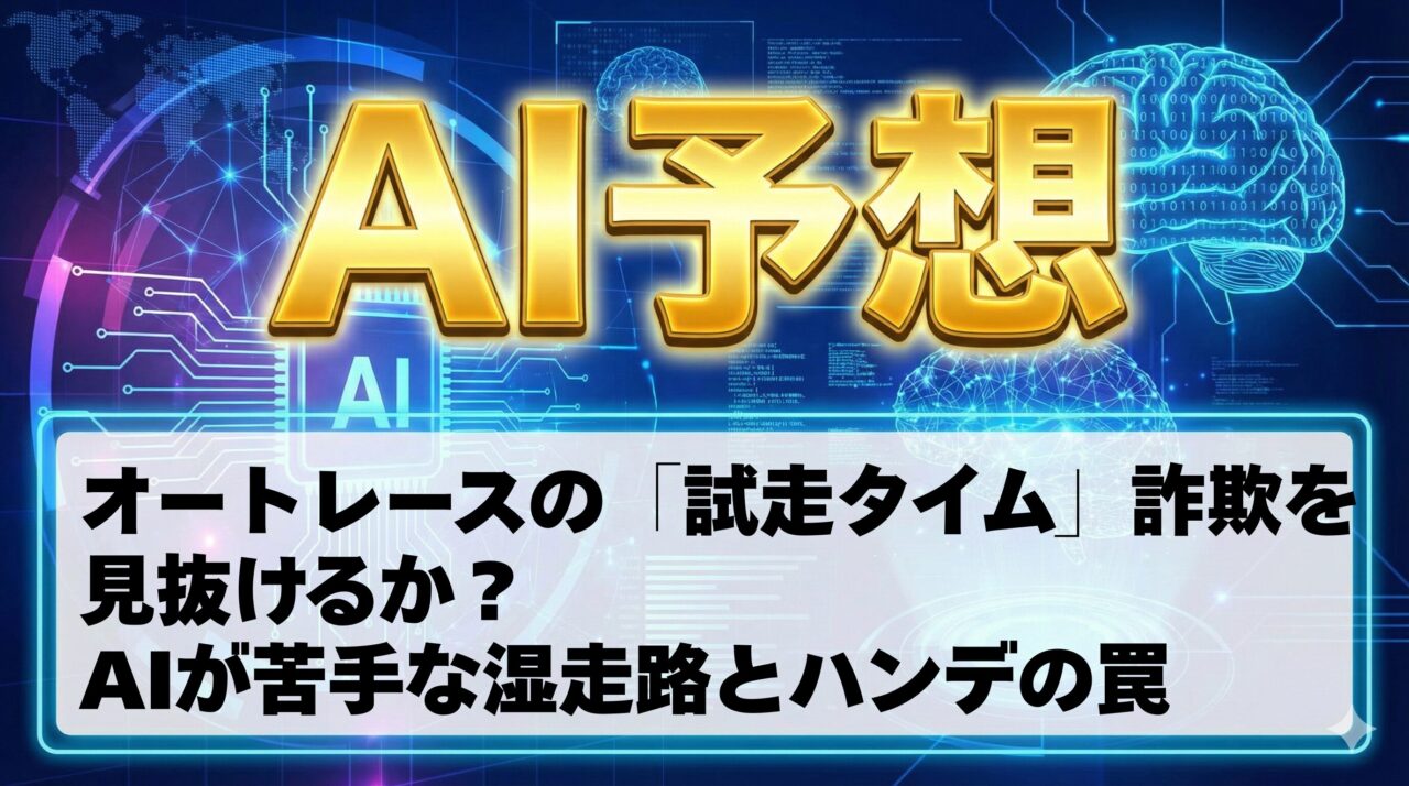AI予想】オートレースの「試走タイム」詐欺を見抜けるか？AIが苦手な湿走路とハンデの罠 | AI予想パビリオン