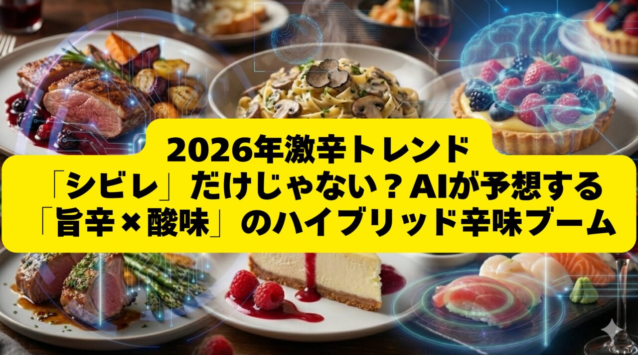 【AI予想】2026年激辛トレンド｜「シビレ」だけじゃない？AIが予想する「旨辛×酸味」のハイブリッド辛味ブーム | AI予想パビリオン